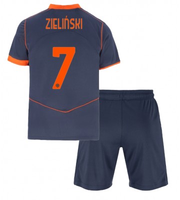 Inter Milan Piotr Zielinski #7 Replica Third Stadium Kit for Kids 2025-26 Short Sleeve (+ pants)